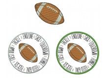 Stickdatei ITH - Untersetzer Sport Football